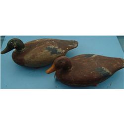 Pair of Bay City WI removable head Mallards