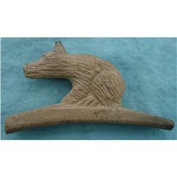 Hopewell Indian Bear Effigy Pipe