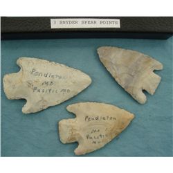 3 Snyder Spear Points