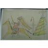 Image 1 : Pair of Native American Ledger Sketching