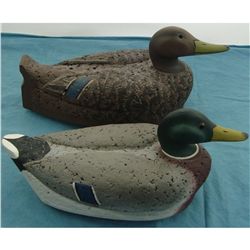 Pair of Cork Mallard Decoys