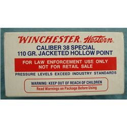 Box of Winchester 38 Spc. Law Enforcement Ammo