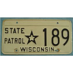 Wisconsin State Patrol License Plate