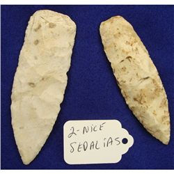 2 Nice Sedalias Arrowheads