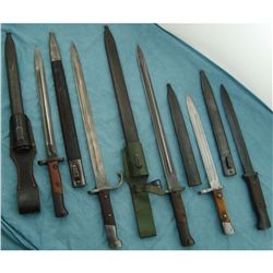 Lot of 5 Military Bayonets