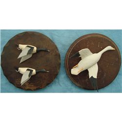 Pair of Miniature Rolf Opjorden Waterfoul Plaques