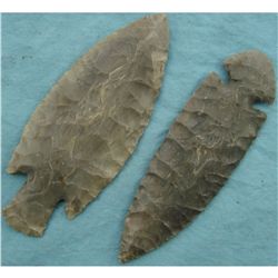 Pair of Contemparary Flint Spearpoints