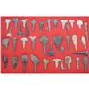 Image 1 : Display of 37 Indian Stone Drill Points