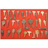Image 2 : Display of 37 Indian Stone Drill Points