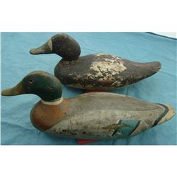 Wooden Decoy Pair