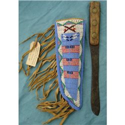 Northern Plains Beaded Knife Sheath