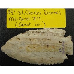 3 1/2" St Charles Dovetail Mt. Carrol IL