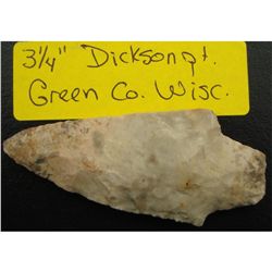 3 1/4" Dickson Point Green Co. Wisc.