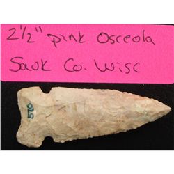 2 1/2" Pink Osceola Sauk Co. Wisc.