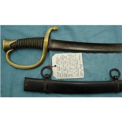 French Light Artillery Saber Model of 1829