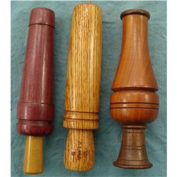 3 Large Handturned Wooden Duck Calls