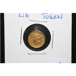 $1 Gold Liberty Coin "Love Token" w/charm loop