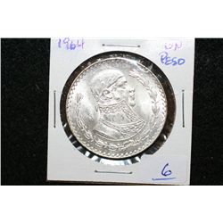 1964 Mexico Un Peso Foreign Coin