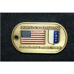 Bosnia & Herzegovina Multinational Division (North) Challenge Medal presented by the Command Sergean