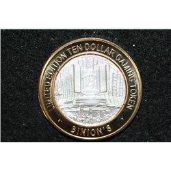 Binion's Gambling Hall & Hotel, Limited Edition Two-Tone $10 Gaming Token .999 Fine
