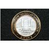 Image 1 : Binion's Gambling Hall & Hotel, Limited Edition Two-Tone $10 Gaming Token .999 Fine