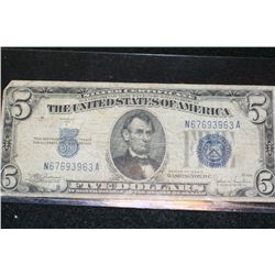 1934-C US Silver Certificate $5, Blue Seal, #N67693963A