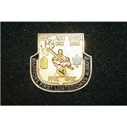 215th Brigade Support Battalion Blacksmiths Challenge Medal, No Task too Tough, Warriors First Logts
