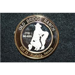 Old Bridge Ranch, Limited Edition Two-Tone $10 Silver State Brothel Token .999 Fine