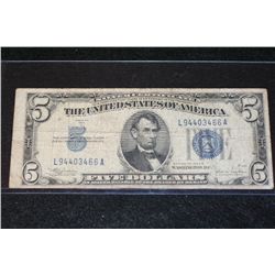 1934-C US Silver Certificate $5, Blue Seal, #L94403466A