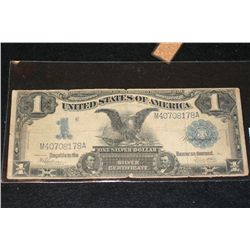 1899 US Silver Certificate $1, Blue Seal, #M40708178A, G4