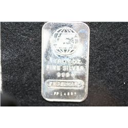 Engelhard Silver Ingot, .999+ Fine Silver 1 Oz.
