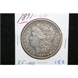 1891-CC Silver Morgan $1, XF40