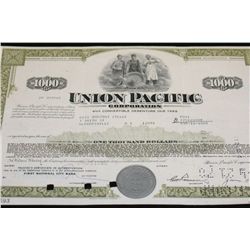 Union Pacific Corp. Stock Certificate dated 1969
