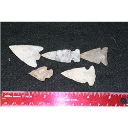 Vintage Indian Arrowhead, lot of 5