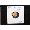 Image 1 : 1851 Liberty $1 Gold Coin