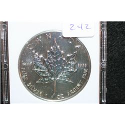 1989 Canada $5 Mapleleaf Foreign Coin, 9999 Fine Silver 1 Oz., MCPCG Graded MS70