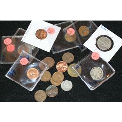 US & Foreign Coins, various dates, conditions & denominations, lot of 19