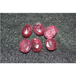 70 Carat TW Natural Ruby, loose stones, lot of 6