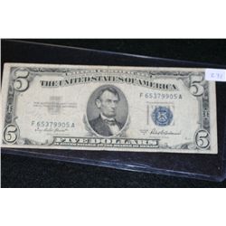 1953-A US Silver Certificate $5, Blue Seal, #F65379905A