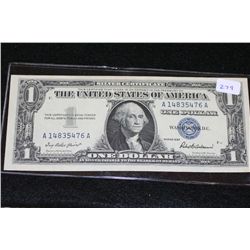 1957 US Silver Certificate $1, Blue Seal, #A14835476A