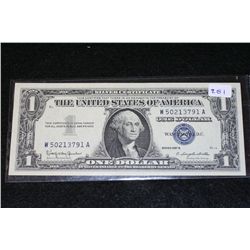1957-B Silver Certificate $1, Blue Seal, #W50213791A