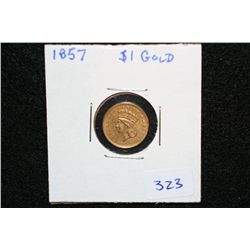 1857 Indian Princess $1 Gold Coin
