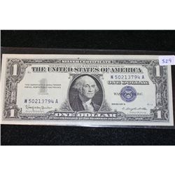 1957-B US Silver Certificate $1, Blue Seal, #W50213794A
