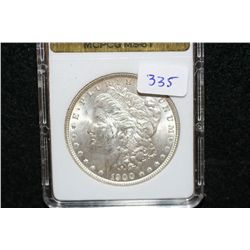 1900 Silver Morgan $1, MCPCG Graded MS61