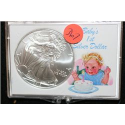 2010 Silver Eagle $1, "Baby's 1st Silver Dollar"