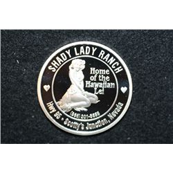 Shady Lady Ranch "Home of the Hawaiian Lei" $5 Silver State Trade Token, .999 Fine