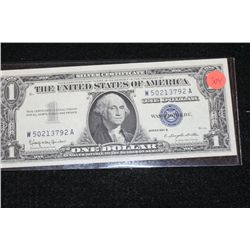 1957-B US Silver Certificate $1, Blue Seal, #W50213792A