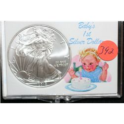 2010 Silver Eagle $1, "Baby's 1st Silver Dollar"