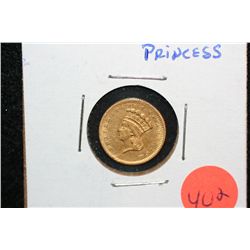 1856 Indian Princess $1 Gold Coin, XF