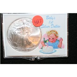 2010 Silver Eagle $1, "Baby's 1st Silver Dollar"